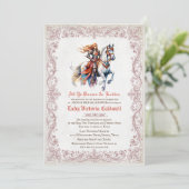 Invitation Chevalier féminin Fête des mariées médiévale de la (Debout devant)