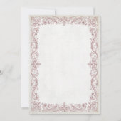 Invitation Chevalier féminin Fête des mariées médiévale de la (Dos)