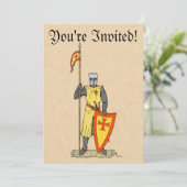 Invitation Chevalier médiéval du début du XIIIe siècle (Debout devant)