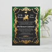 Invitation Chevalier médiéval Jousting Anniversaire Invitatio (Debout devant)