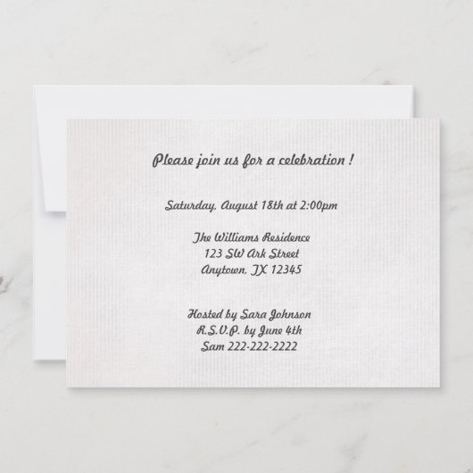 Invitation Chevalier Vintage (Dos)