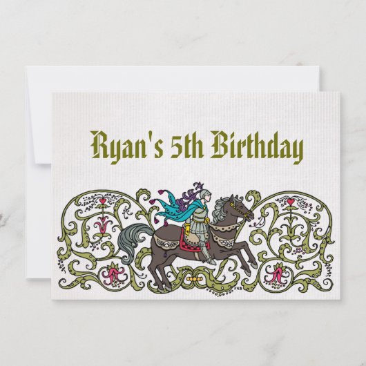 Invitation Chevalier Vintage (Devant)