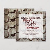 Invitation Chevaliers en fer à cheval sur la grange Bois Cowb (Devant / Derrière)