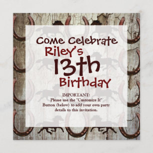 Invitation Chevaliers en fer à cheval sur la grange Bois Cowb