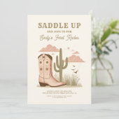 Invitation Chevauche Wild Western Cactus Girl  (Debout devant)