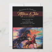 Invitation Chevaux à l'aquarelle romantique dans un ciel infi (Devant)