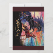 Invitation Chevaux à l'aquarelle romantique Endless Sky  (Dos)