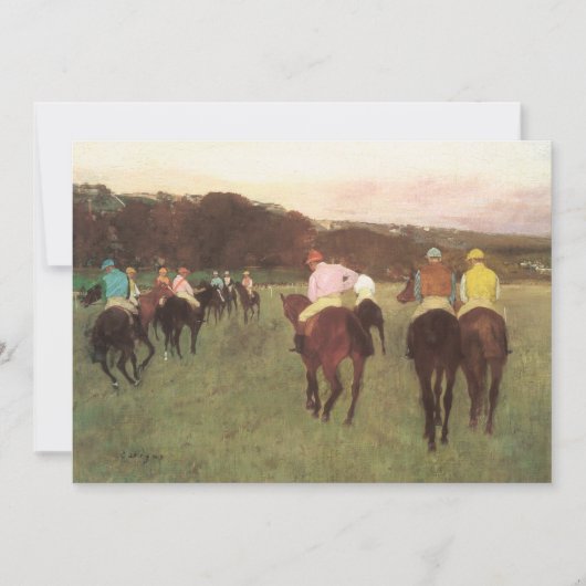 Invitation Chevaux de course à Longchamp par Edgar Degas (Devant)