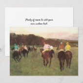 Invitation Chevaux de course à Longchamp par Edgar Degas (Devant / Derrière)