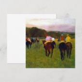 Invitation Chevaux de course Edgar Degas à Longchamp (Devant / Derrière)