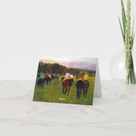 Invitation Chevaux de course Edgar Degas à Longchamp (Dos)