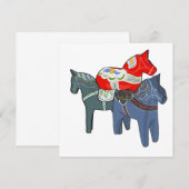 Invitation Chevaux de Dala (Devant / Derrière)