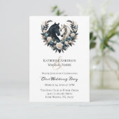 Invitation Chevaux de mariage campagnard en amour (Debout devant)