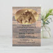Invitation Chevaux de pays Sepia Mariage (Debout devant)