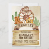 Invitation Chevaux de rodéo Cowboy anniversaire occidental (Devant)