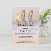 Invitation Chevaux d'hiver dans la répétition de neige Dîner  (Debout devant)