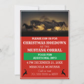 Invitation Chevaux Sauvages à l'invitation de Noël Occidental (Devant)