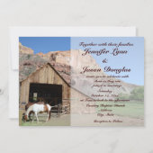 Invitation Chevaux stables de grange de pays épousant des (Dos)