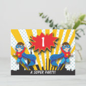 Invitation Cheveux Brown de garçons de l'anniversaire | de (Debout devant)