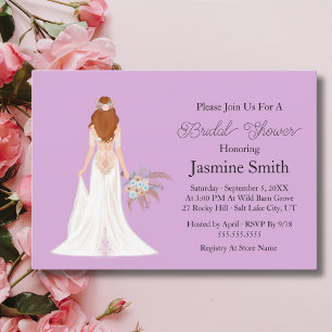 Invitation Cheveux Rouges Bohème Cadeau de Mariage