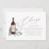 Invitation Cheveux to Love Vin Dégustation Couples Douche (Devant)