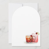 Invitation Cheveux to Love Watercolor Couples Cocktail Mariag (Dos)