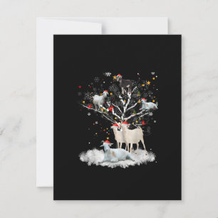 Invitation Chèvre de Noël sur l'arbre Drôle de Santa Cadeau p