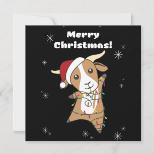 Invitation Chèvre Noël Chèvres Animaux d'hiver