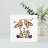 Invitation Chèvre Noël Chèvres Animaux d'hiver (Debout devant)