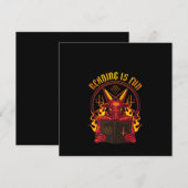 Invitation Chèvre païenne satanique Premium (Devant / Derrière)