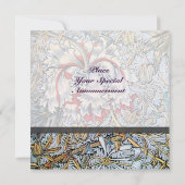 Invitation CHÈVREFEUILLE Monogramme Rouge Rubis Métallic (Dos)