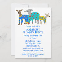 Chèvres en pyjama Parti pour bois d'oeuvre