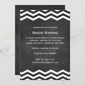 Invitation Chevron Bar Mitzvah (Devant / Derrière)
