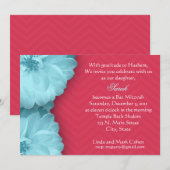 Invitation chevron bleu (Devant / Derrière)