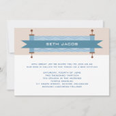 Invitation Chevron Blues Bar Mitzvah (Devant)