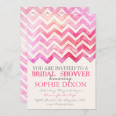 Invitation Chevron Bridal Shower (Devant / Derrière)