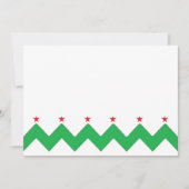 Invitation Chevron de Noël 7" x 5" Merci/2 face/plat (Devant)