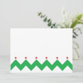 Invitation Chevron de Noël 7" x 5" Merci/2 face/plat (Debout devant)