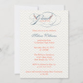 Invitation Chevron & Fleurs Graduation (Devant)