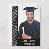 Invitation Chevron Graduation Photo Frame Invite (Devant)
