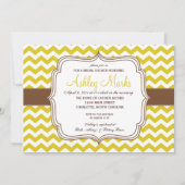 Invitation chevron jaune d'automne en vitation (Devant)