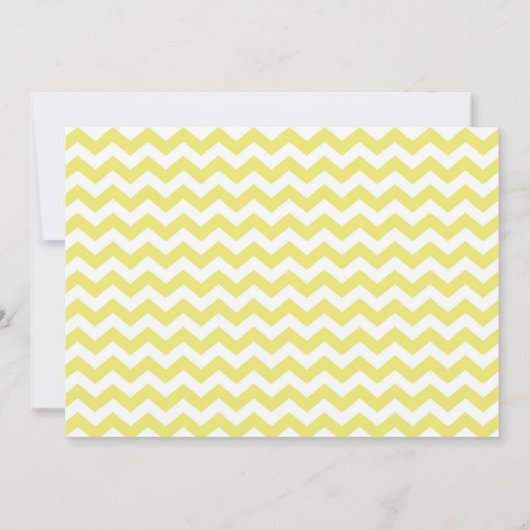 Invitation Chevron jaune et rose (Dos)