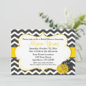 Invitation Chevron jaune gris foncé (Debout devant)