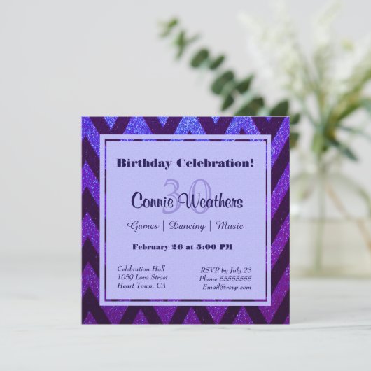 Invitation Chevron moderne (Debout devant)