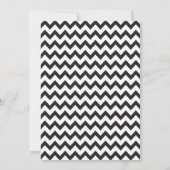Invitation Chevron noir et blanc, rose, Baby shower (Dos)