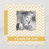 Invitation Chevron| Parti des diplômes (Devant / Derrière)