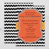Invitation Chevron pour la soirée costumée de dîne (Devant / Derrière)