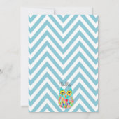 Invitation Chevron Rainbow Owens in Tree Baby shower Invitati (Dos)
