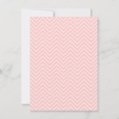 Invitation Chevron rose, Baby shower de la chouette (Dos)