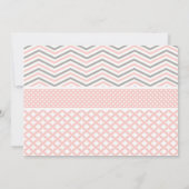 Invitation Chevron rose et gris (Dos)